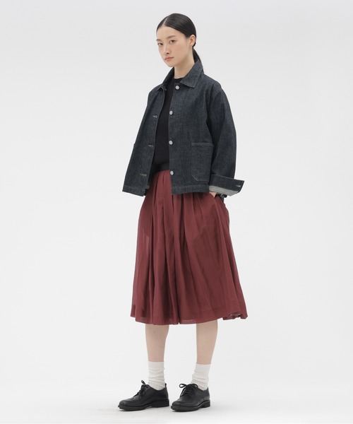 MARGARET HOWELL（マーガレットハウエル）の「SHEER COTTON SILK（スカート・レディース・ブルー/ローズ・3/2/1）」の3枚目の写真