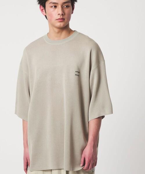 CITEN（シテン）の「＜CITEN＞ペーパーライクニットTee（ニット/セーター・メンズ・ブラック/ダークブラウン/ライトグレー・M/L）」の3枚目の写真