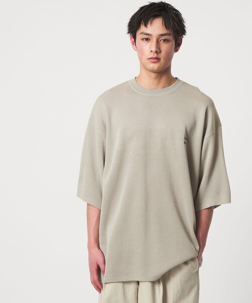 CITEN（シテン）の「＜CITEN＞ペーパーライクニットTee（ニット/セーター・メンズ・ブラック/ダークブラウン/ライトグレー・M/L）」の15枚目の写真