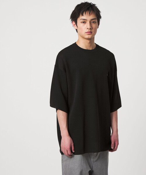 CITEN（シテン）の「＜CITEN＞ペーパーライクニットTee（ニット/セーター・メンズ・ブラック/ダークブラウン/ライトグレー・M/L）」の17枚目の写真
