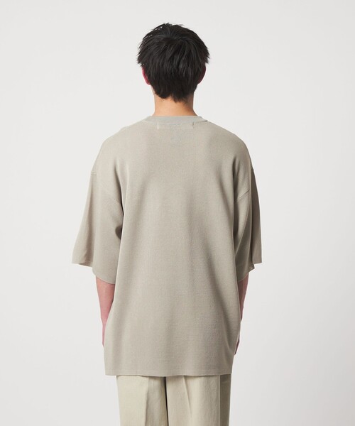 CITEN（シテン）の「＜CITEN＞ペーパーライクニットTee（ニット/セーター・メンズ・ブラック/ダークブラウン/ライトグレー・M/L）」の7枚目の写真