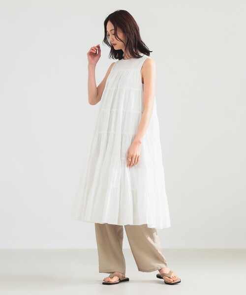 Demi-Luxe BEAMS(デミルクス ビームス)の「【別注】MARIHA / ミューズのワンピース ショート ソリッド(ワンピース・レディース・ライトブルー/ホワイト・38/36)」の1枚目の写真