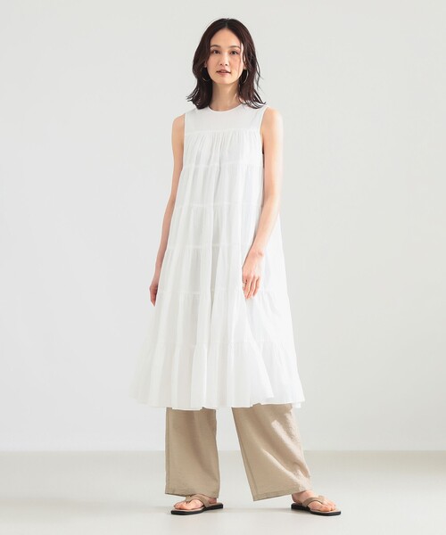 Demi-Luxe BEAMS(デミルクス ビームス)の「【別注】MARIHA / ミューズのワンピース ショート ソリッド(ワンピース・レディース・ライトブルー/ホワイト・38/36)」の3枚目の写真