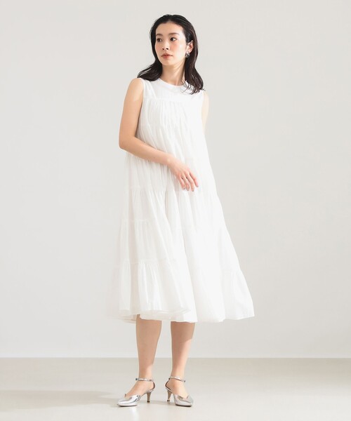 Demi-Luxe BEAMS(デミルクス ビームス)の「【別注】MARIHA / ミューズのワンピース ショート ソリッド(ワンピース・レディース・ライトブルー/ホワイト・38/36)」の9枚目の写真