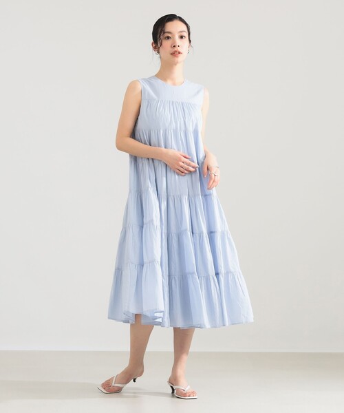 Demi-Luxe BEAMS(デミルクス ビームス)の「【別注】MARIHA / ミューズのワンピース ショート ソリッド(ワンピース・レディース・ライトブルー/ホワイト・38/36)」の10枚目の写真