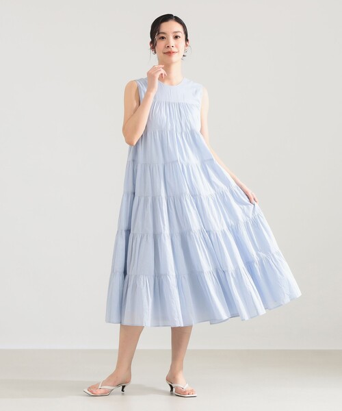Demi-Luxe BEAMS(デミルクス ビームス)の「【別注】MARIHA / ミューズのワンピース ショート ソリッド(ワンピース・レディース・ライトブルー/ホワイト・38/36)」の11枚目の写真