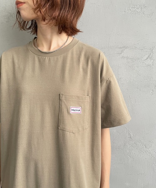 MARMOT（マーモット）の「[Marmot/マーモット] 別注 ブランドロゴ バックプリント ワンピース（ワンピース・レディース・ベージュ/ブルー/ブラック・F）」の12枚目の写真