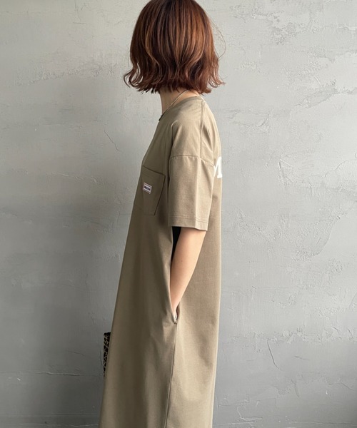 MARMOT（マーモット）の「[Marmot/マーモット] 別注 ブランドロゴ バックプリント ワンピース（ワンピース・レディース・ベージュ/ブルー/ブラック・F）」の7枚目の写真