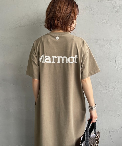 MARMOT（マーモット）の「[Marmot/マーモット] 別注 ブランドロゴ バックプリント ワンピース（ワンピース・レディース・ベージュ/ブルー/ブラック・F）」の8枚目の写真
