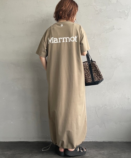 MARMOT（マーモット）の「[Marmot/マーモット] 別注 ブランドロゴ バックプリント ワンピース（ワンピース・レディース・ベージュ/ブルー/ブラック・F）」の18枚目の写真