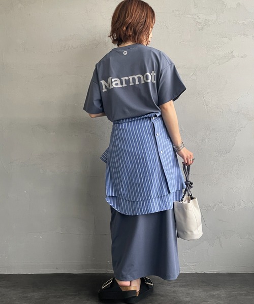 MARMOT（マーモット）の「[Marmot/マーモット] 別注 ブランドロゴ バックプリント ワンピース（ワンピース・レディース・ベージュ/ブルー/ブラック・F）」の22枚目の写真