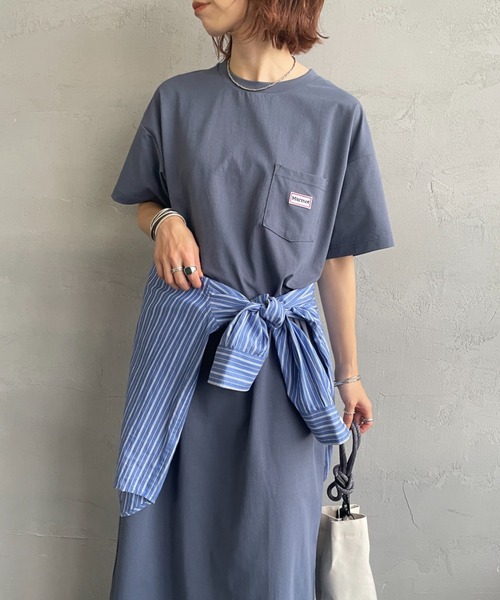 MARMOT（マーモット）の「[Marmot/マーモット] 別注 ブランドロゴ バックプリント ワンピース（ワンピース・レディース・ベージュ/ブルー/ブラック・F）」の20枚目の写真