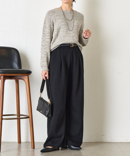 Jena espace merveilleux（ジェナ　エスパスメルヴェイユ）の「メランジニット（ニット/セーター・レディース・イエロー/グレー・FREE）」の3枚目の写真