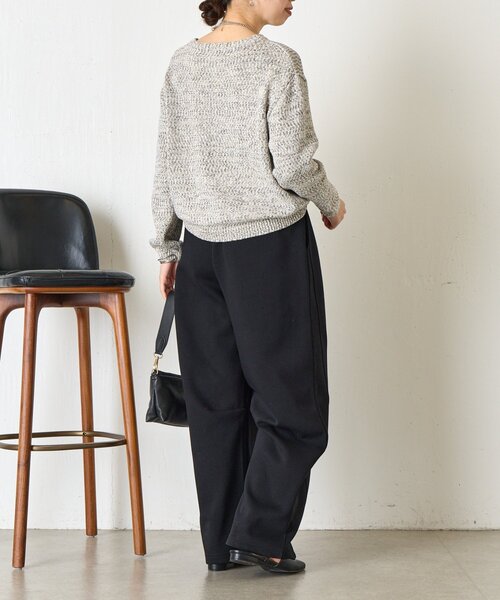 Jena espace merveilleux（ジェナ　エスパスメルヴェイユ）の「メランジニット（ニット/セーター・レディース・イエロー/グレー・FREE）」の4枚目の写真