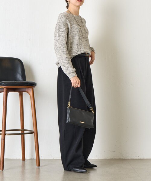 Jena espace merveilleux（ジェナ　エスパスメルヴェイユ）の「メランジニット（ニット/セーター・レディース・イエロー/グレー・FREE）」の5枚目の写真