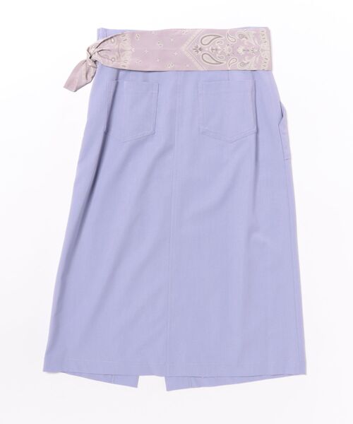 31 Sons de mode（トランテアン　ソン　ドゥ　モード）の「スカーフ付きタイトスカート（スカート・レディース・ラベンダー・M）」の3枚目の写真