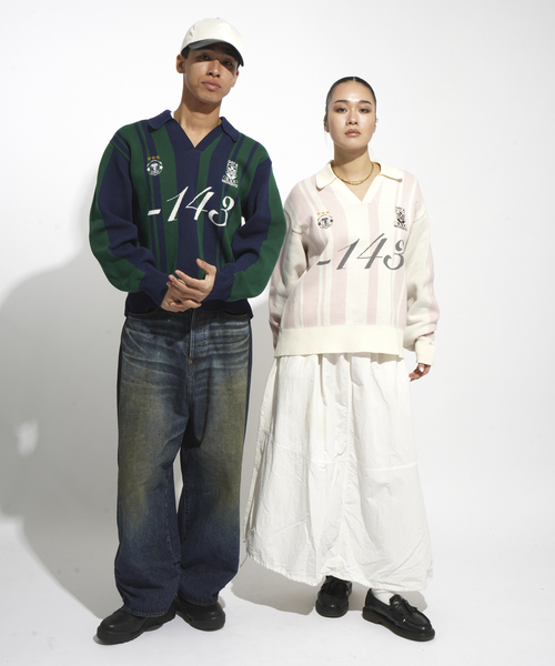 JOINT WORKS(ジョイントワークス)の「サッカーシャツニットプルオーバー / Soccer Shirt Knit Pullover(ニット/セーター・レディース・グリーン/ピンク・FREE)」の16枚目の写真