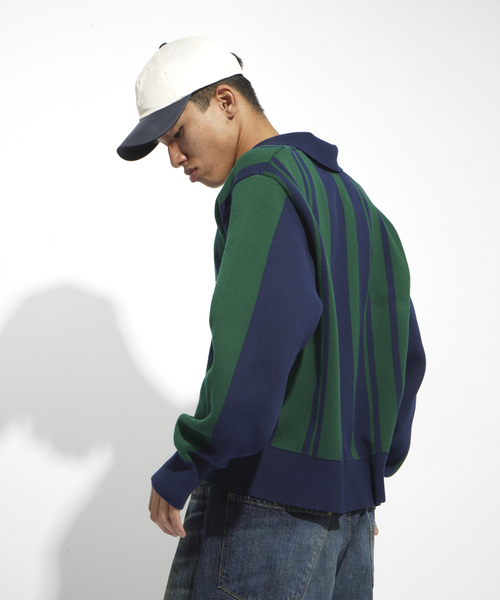 JOINT WORKS(ジョイントワークス)の「サッカーシャツニットプルオーバー / Soccer Shirt Knit Pullover(ニット/セーター・レディース・グリーン/ピンク・FREE)」の10枚目の写真