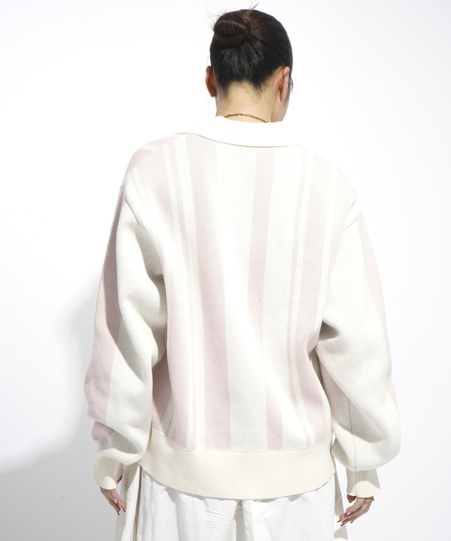 JOINT WORKS(ジョイントワークス)の「サッカーシャツニットプルオーバー / Soccer Shirt Knit Pullover(ニット/セーター・レディース・グリーン/ピンク・FREE)」の18枚目の写真