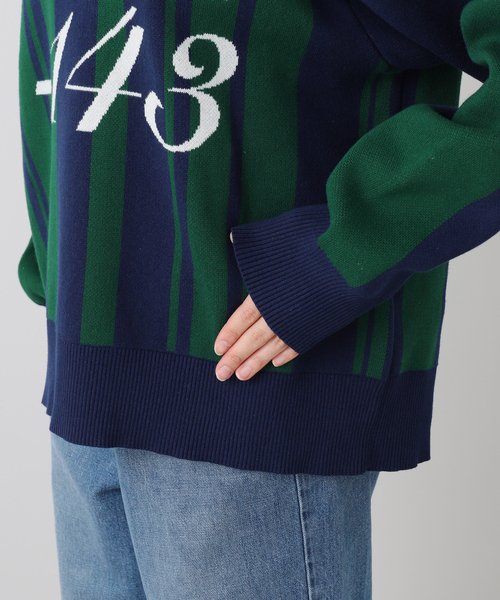 JOINT WORKS(ジョイントワークス)の「サッカーシャツニットプルオーバー / Soccer Shirt Knit Pullover(ニット/セーター・レディース・グリーン/ピンク・FREE)」の22枚目の写真