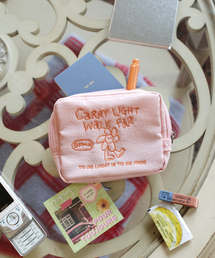 BALLOON FRIENDS（バルーンフレンズ）の「キャリーライト刺繍ポーチピンク（ポーチ）」