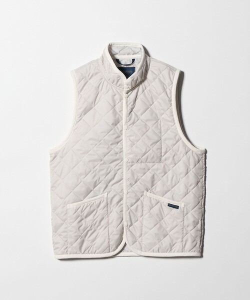 LAVENHAM(ラベンハム)の「【別注】<LAVENHAM >LIGHT MICKFIELD VEST/ライト ミックフィールド/キルティングベスト(その他アウター・メンズ・ホワイト/ダークグリーン・XL/M/L)」の2枚目の写真