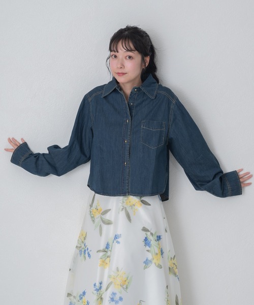 MISCH MASCH(ミッシュマッシュ)の「2026春夏新作 WEB限定 ベーシックデニムシャツ(シャツ/ブラウス・レディース・ネイビー/ブルー・フリ-)」の17枚目の写真