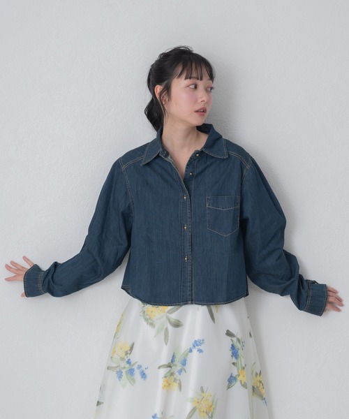 MISCH MASCH(ミッシュマッシュ)の「2026春夏新作 WEB限定 ベーシックデニムシャツ(シャツ/ブラウス・レディース・ネイビー/ブルー・フリ-)」の19枚目の写真
