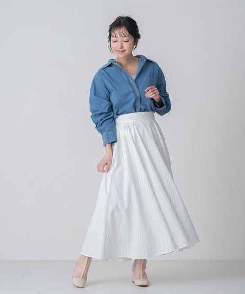 MISCH MASCH(ミッシュマッシュ)の「2026春夏新作 WEB限定 ベーシックデニムシャツ(シャツ/ブラウス・レディース・ネイビー/ブルー・フリ-)」の6枚目の写真