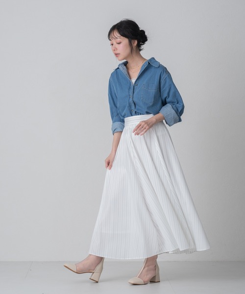 MISCH MASCH(ミッシュマッシュ)の「2026春夏新作 WEB限定 ベーシックデニムシャツ(シャツ/ブラウス・レディース・ネイビー/ブルー・フリ-)」の9枚目の写真