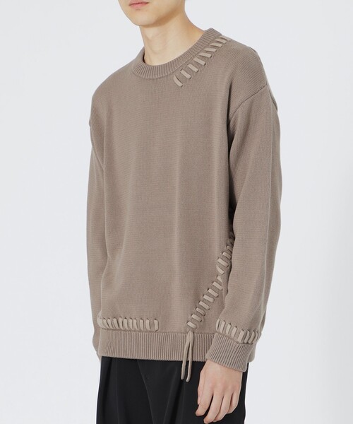 LOVELESS（ラブレス）の「ポイントスレッドプルオーバー（ニット/セーター・メンズ・ベージュ系その他5/ブラック/オフホワイト/ネイビー・L/M）」の8枚目の写真