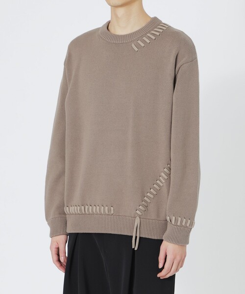 LOVELESS（ラブレス）の「ポイントスレッドプルオーバー（ニット/セーター・メンズ・ベージュ系その他5/ブラック/オフホワイト/ネイビー・L/M）」の14枚目の写真