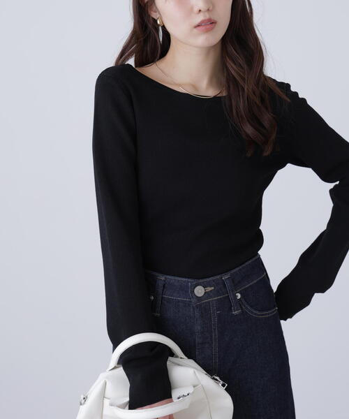 FREE'S MART（フリーズマート）の「【MFM】バックオープンニット（ニット/セーター・レディース・ブラック/イエロー/ホワイト・FREE）」の5枚目の写真