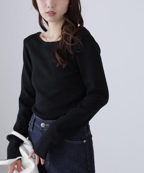 FREE'S MART（フリーズマート）の「【MFM】バックオープンニット（ニット/セーター・レディース・ブラック/イエロー/ホワイト・FREE）」の6枚目の写真