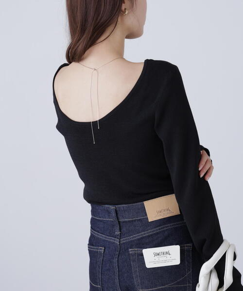 FREE'S MART（フリーズマート）の「【MFM】バックオープンニット（ニット/セーター・レディース・ブラック/イエロー/ホワイト・FREE）」の7枚目の写真