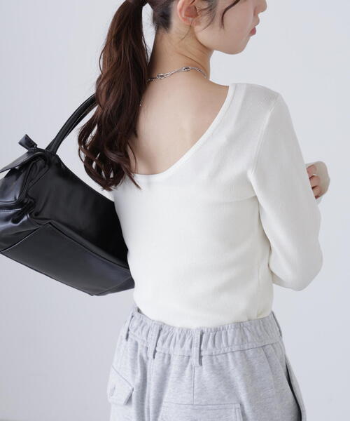 FREE'S MART（フリーズマート）の「【MFM】バックオープンニット（ニット/セーター・レディース・ブラック/イエロー/ホワイト・FREE）」の19枚目の写真