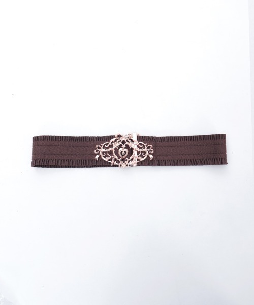 axes femme POETIQUE（アクシーズファムポエティック）の「ハートチャームフリルベルト（ベルト・レディース・ピンク/アンティークゴールド・FREE）」の12枚目の写真