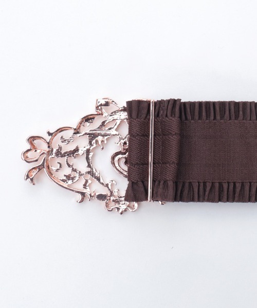 axes femme POETIQUE（アクシーズファムポエティック）の「ハートチャームフリルベルト（ベルト・レディース・ピンク/アンティークゴールド・FREE）」の16枚目の写真
