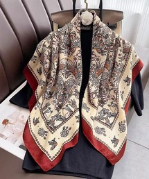 ammy.（エイミードット）の「【 ammy. / エイミードット 】 ヴィンテージライク フラワー プリント 大判 スカーフ（バンダナ/スカーフ）」