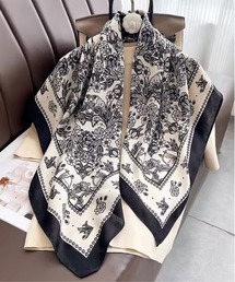 ammy.（エイミードット）の「【 ammy. / エイミードット 】 ヴィンテージライク フラワー プリント 大判 スカーフ（バンダナ/スカーフ）」