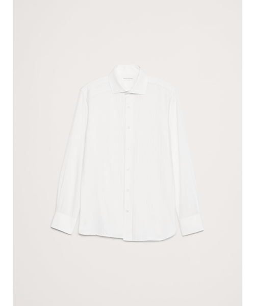 Banana Republic（バナナリパブリック）の「スリムフィット コットンカシミヤ ドレスシャツ（シャツ/ブラウス・メンズ・ホワイト/ライトブルー・L/M/XL/S）」の6枚目の写真