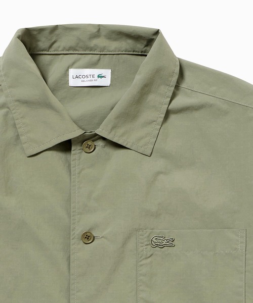 LACOSTE（ラコステ）の「ナイロンリップシャツジャケット（シャツ/ブラウス・メンズ・ブラック/モスグリーン/オフホワイト・40/39/38/41）」の13枚目の写真
