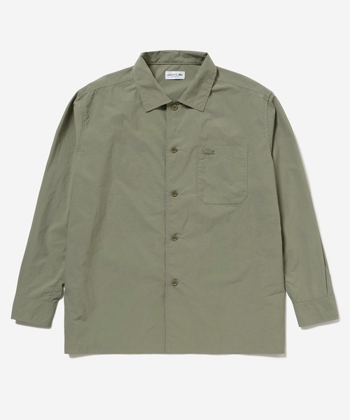 LACOSTE（ラコステ）の「ナイロンリップシャツジャケット（シャツ/ブラウス・メンズ・ブラック/モスグリーン/オフホワイト・40/39/38/41）」の16枚目の写真