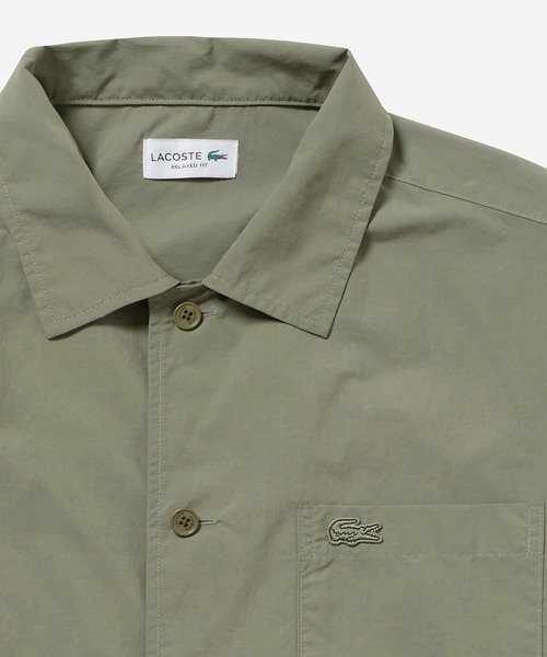 LACOSTE（ラコステ）の「ナイロンリップシャツジャケット（シャツ/ブラウス・メンズ・ブラック/モスグリーン/オフホワイト・40/39/38/41）」の6枚目の写真