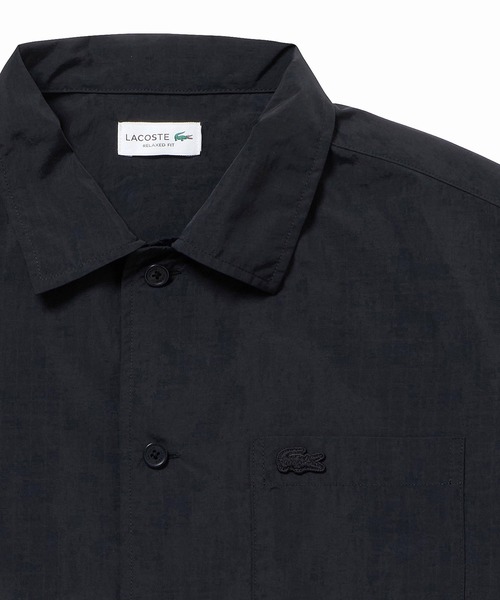 LACOSTE（ラコステ）の「ナイロンリップシャツジャケット（シャツ/ブラウス・メンズ・ブラック/モスグリーン/オフホワイト・40/39/38/41）」の11枚目の写真