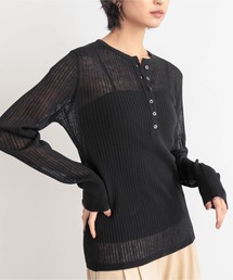 for c（フォーシー）の「ヘンリーネックシアーニット【サスティナブル】（ニット/セーター）」