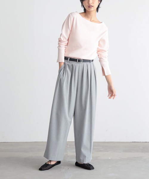 for/c(フォーシー)の「ヘンリーネックシアーニット【サスティナブル】(ニット/セーター・レディース・ブラック/オフホワイト/チャコールグレー/ピンク・L/LL/M)」の12枚目の写真