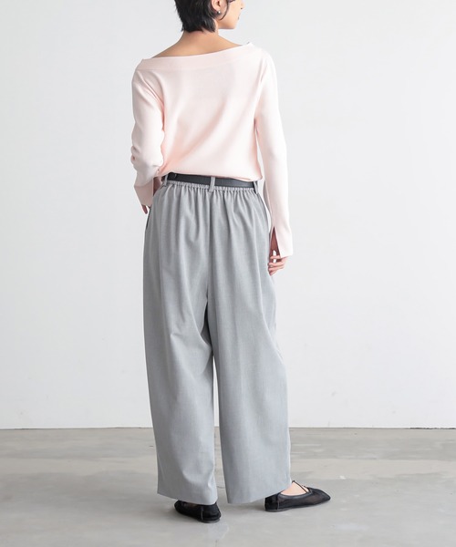 for/c(フォーシー)の「ヘンリーネックシアーニット【サスティナブル】(ニット/セーター・レディース・ブラック/オフホワイト/チャコールグレー/ピンク・L/LL/M)」の13枚目の写真