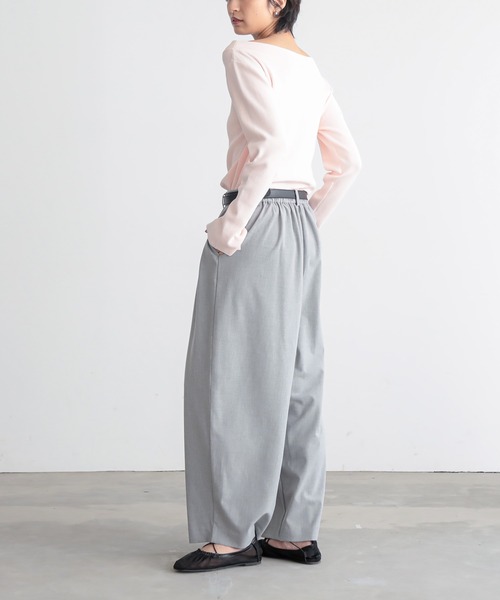 for/c(フォーシー)の「ヘンリーネックシアーニット【サスティナブル】(ニット/セーター・レディース・ブラック/オフホワイト/チャコールグレー/ピンク・L/LL/M)」の5枚目の写真