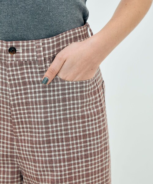 EDITION(エディション)の「edition pourell ウールマルチチェック フレアパンツ(その他パンツ・レディース・ブルー系その他2/レッド系その他・34/36)」の9枚目の写真